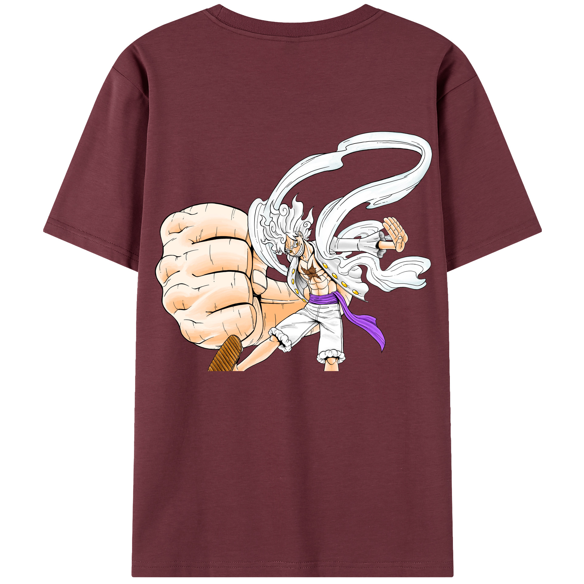 ワンピース モンキー・D・ルフィ ONE PIECE Monkey D. Luffy 綿100％半袖Tシャツ（背面プリント）